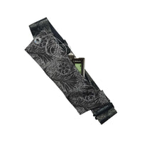 Midnight Tahiti insulin pump belt open with pump adjustable belt for secure insulin pump placement