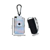 Insulin pump pouch with carabiner and strap in vibrant pop colors.
