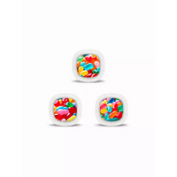 Medtronic Simplera CGM Stickers in Fun Vibes Jelly Beans design. Colorful jelly bean patterns for your CGM sensor. 3 stickers per pack. Non-removable.