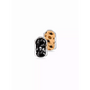Medtrum Slim CGM Stickers - Set of 2 with creepy designs, including skeletons and skulls on a black background and spiders with pumpkins on an orange background.