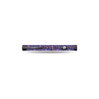 Novopen Echo insulin pen with Halloween-themed spooky stickers featuring shadowy figures and eerie nightscapes