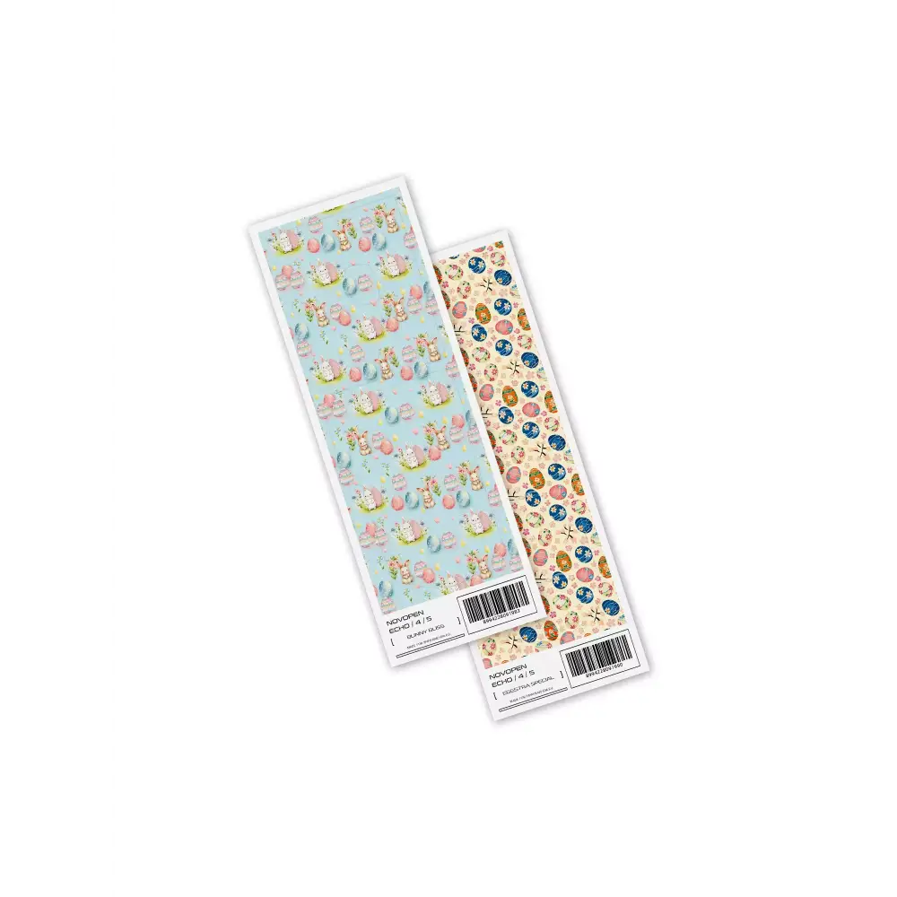 Two patterned decorative strips from NovoPen Echo Stickers Easter Edition 2025