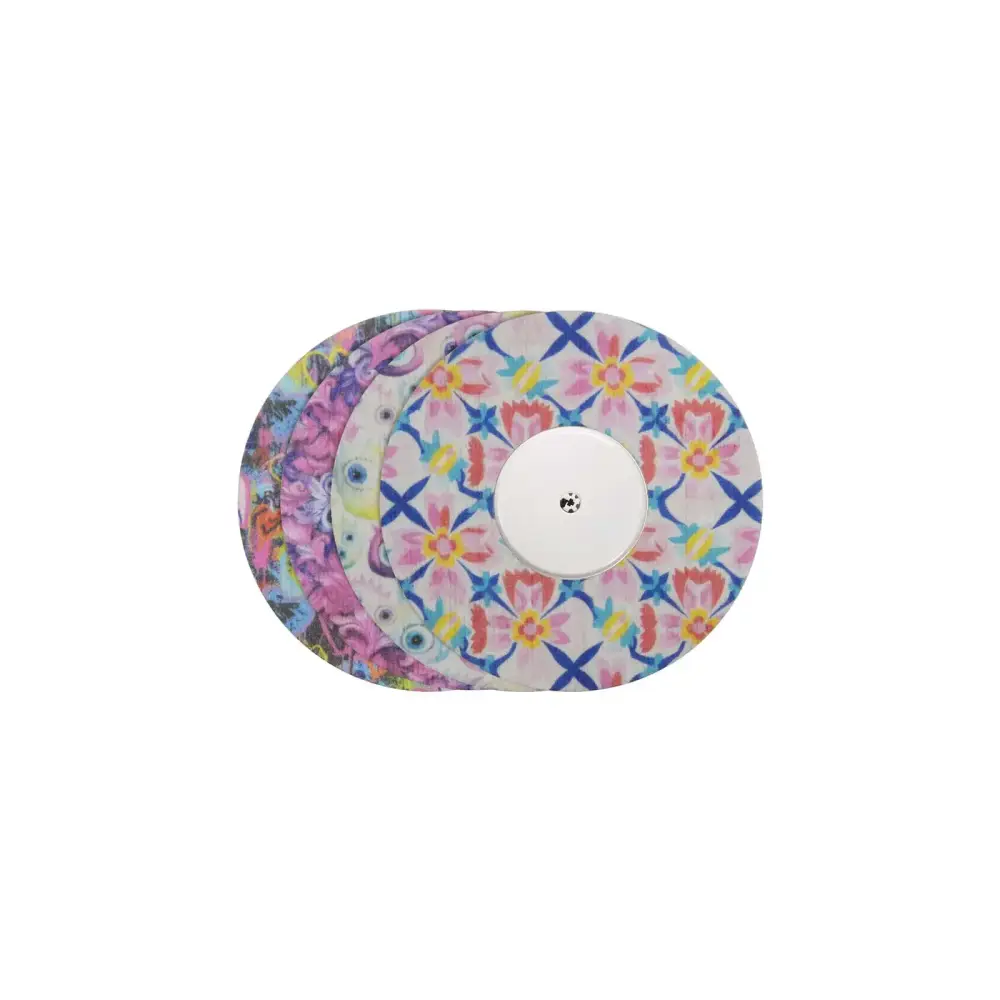 Fixierpflaster für FreeStyle Libre 2, Serie Spring, 4 Designs gestapelt