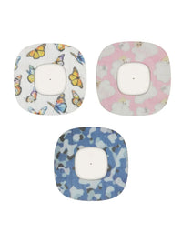 Kinder-Fixierpflaster für Simplera Sync, Designs mit Schmetterlingen und blauem Camouflage