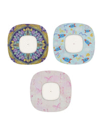 Kinder-Fixierpflaster für Simplera Sync, Designs mit Mandala, Schmetterlingen und Raketen