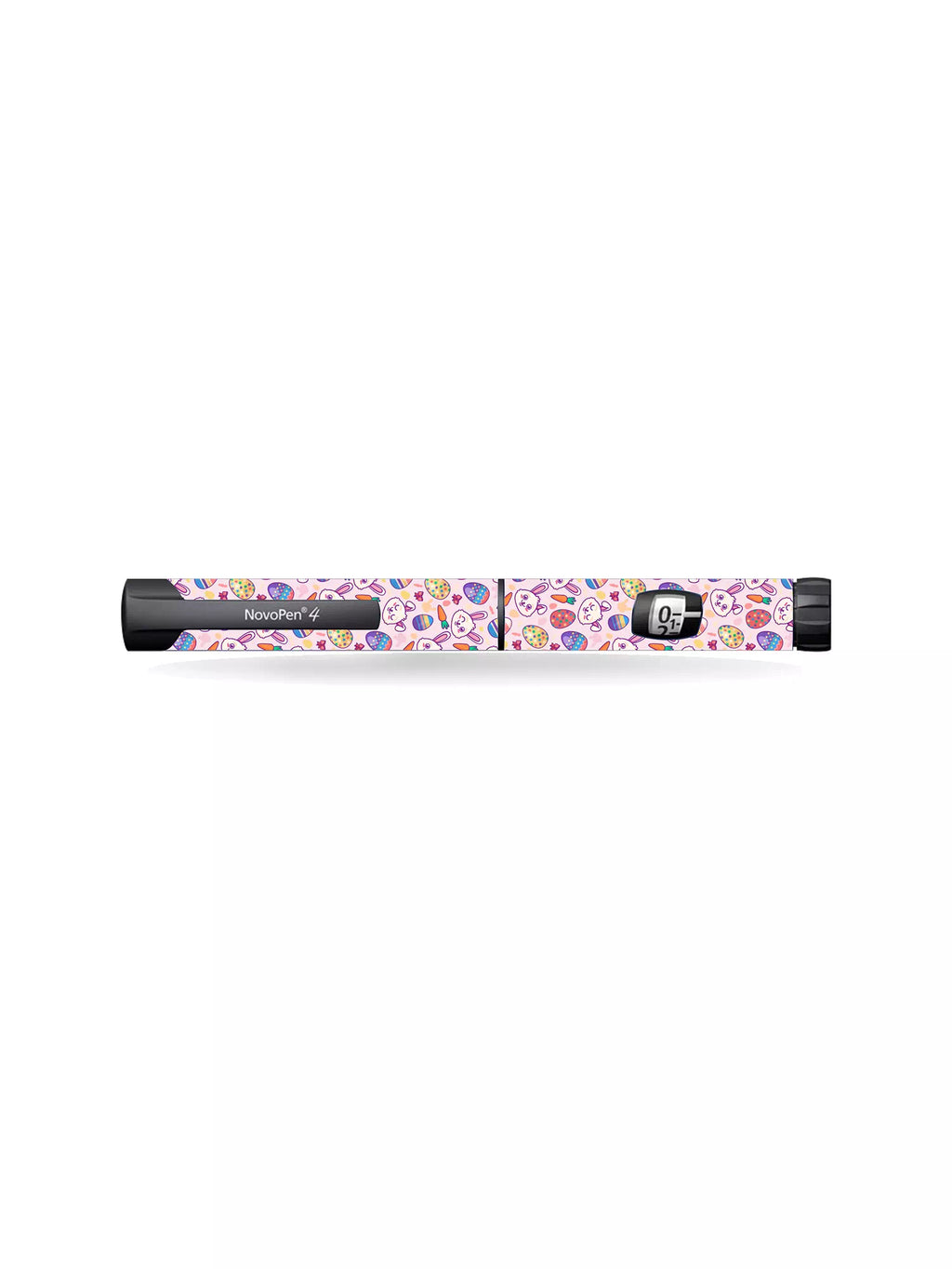 Novopen Echo insulin pen with Easter edition sticker wrap, 2024.