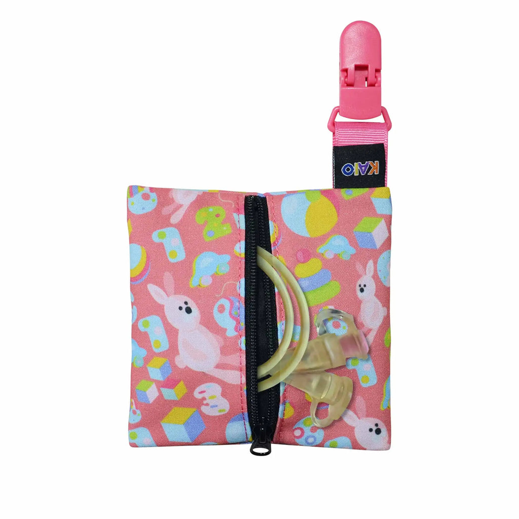 medical tube pouch kids pink toys print compact pouch for organizing feeding or medical tubes