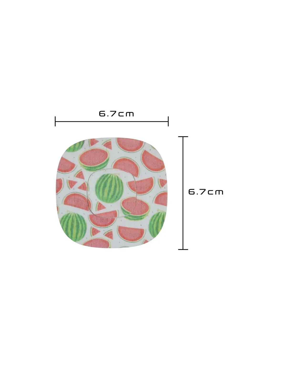 Fixierpflaster für Simplera Sync, Serie Fresh, Wassermelonen-Design, Größe 6,7 x 6,7 cm