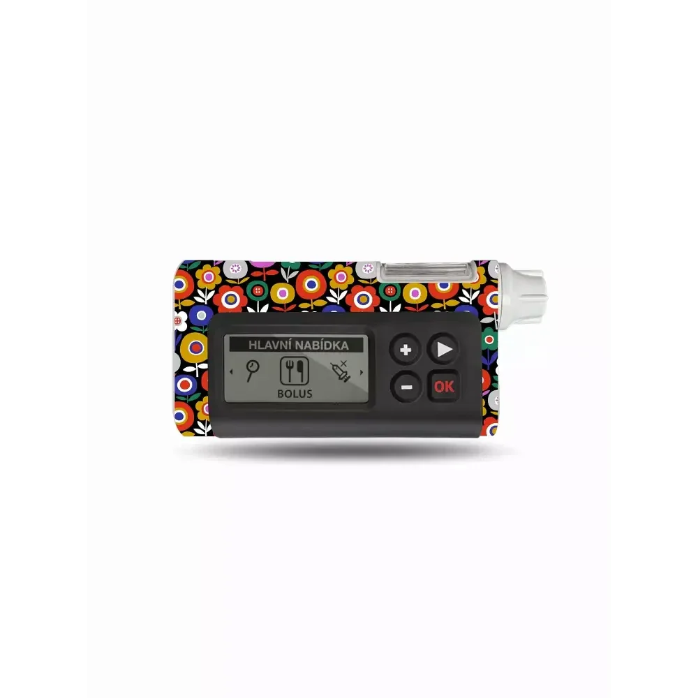 Dana RS Insulin Pump with floral spring edition sticker design.