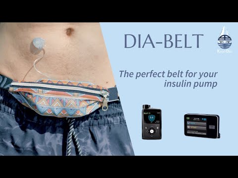 Bauchgurt für Insulinpumpe mit Reißverschlusstasche, Dia-Belt M/L Dark Colors