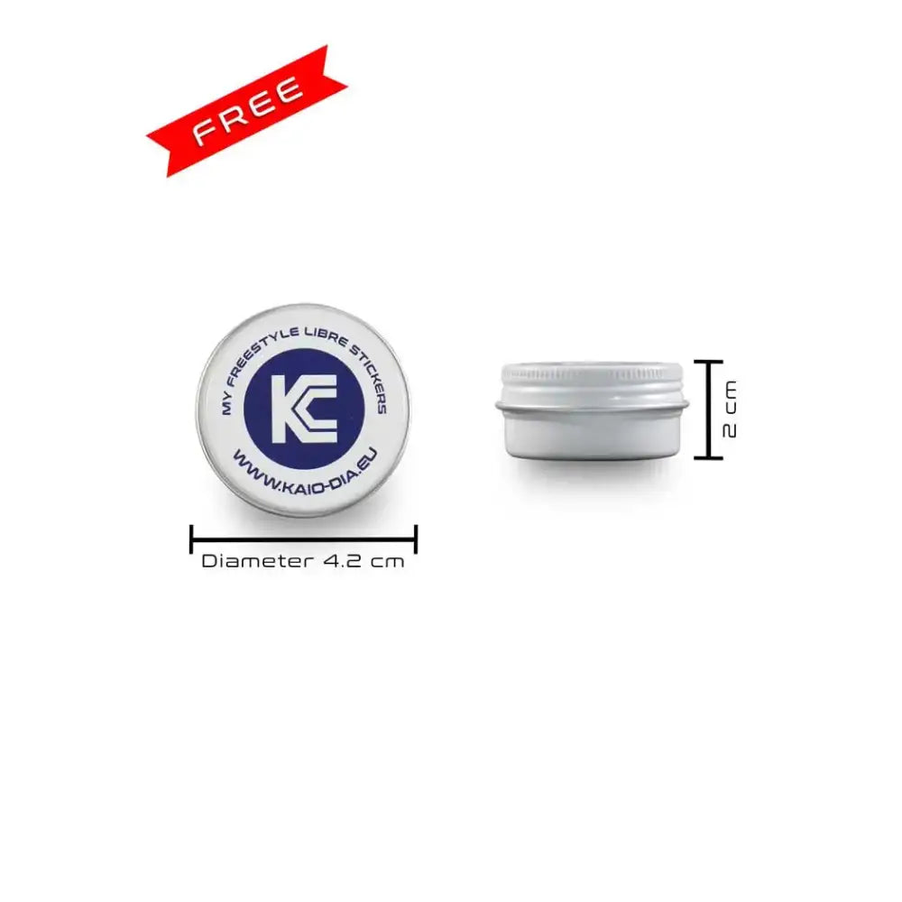 Freestyle Libre 2 Stickers in Reusable Tin Can - Female